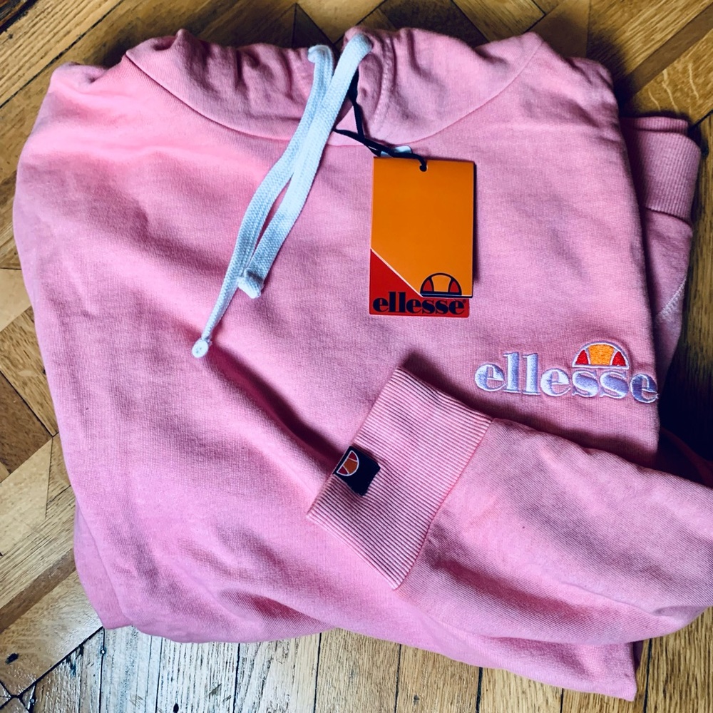 Ellesse Hoody—Brand New With Tags—Faded Pink/Sized Medium.